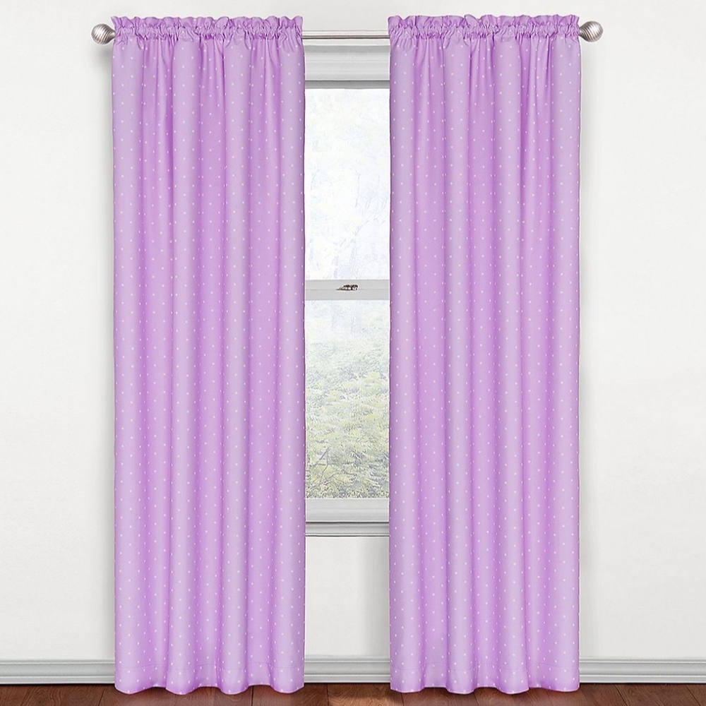 Eclipse kids polka dot light filtering curtains